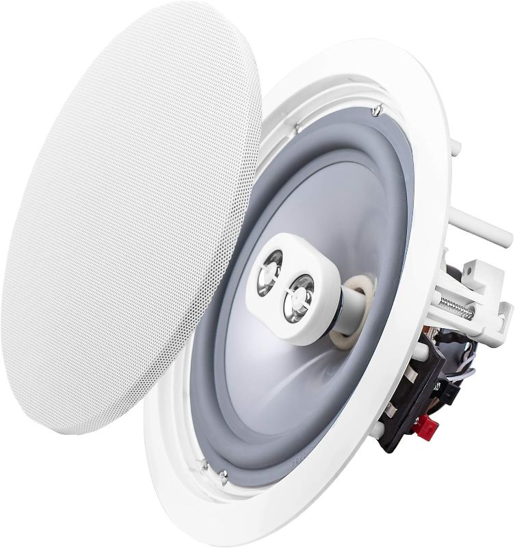 Photo 1 of OSD Audio Weatherproof 8" in Ceiling Dual Tweeter Single Stereo Speaker ICE800TTWRS Single White