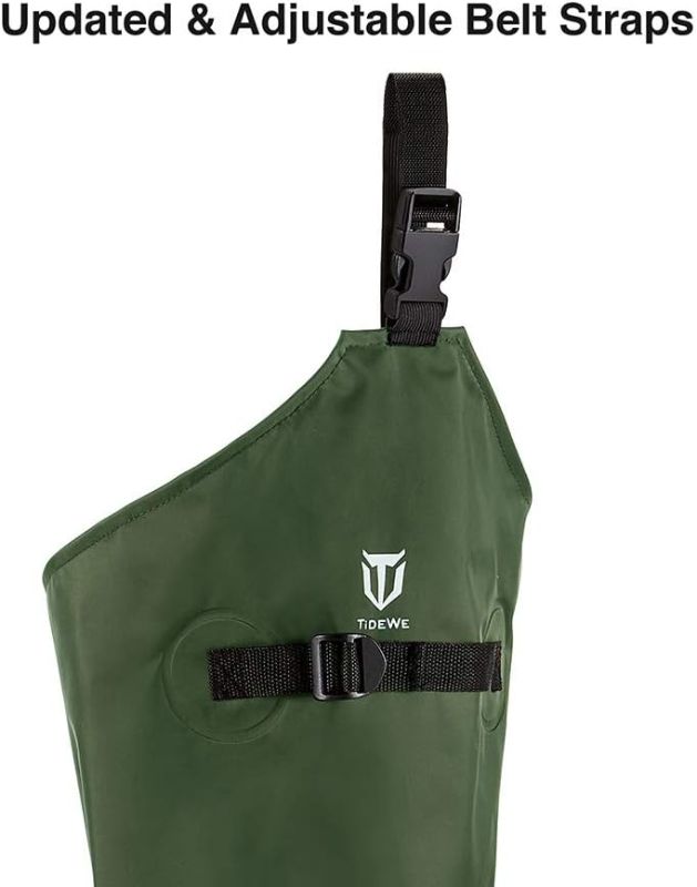 Photo 1 of TIDEWE Hip Wader, Lightweight Hip Boot For Men and Women, 2-Ply PVC/Nylon Fishing Hip Wader (Green and Brown)