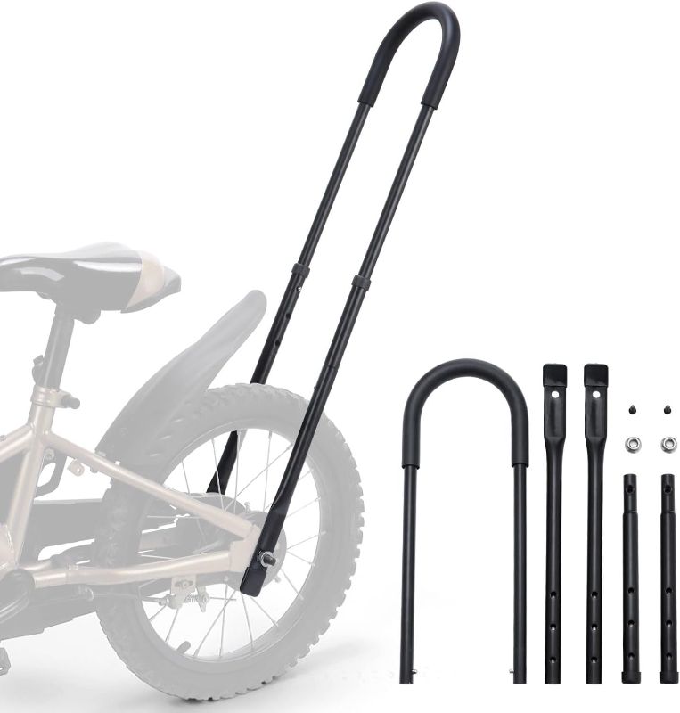 Photo 1 of Professional Bike Training Handle, 6 Height Adjustable Push Handle for Kids Bikes, Safety Bicycle Trainer Ideal for Teaching Riding Without Training Wheels