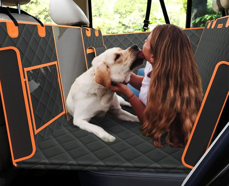 Photo 1 of Pecute Back Seat Extender,Dog Car Seat Cover for Large Dogs,Dog Hammock for Car Travel Bed,Backseat Extender for Car SUV Truck Traveling and Camping, Waterproof and Not Collapsing