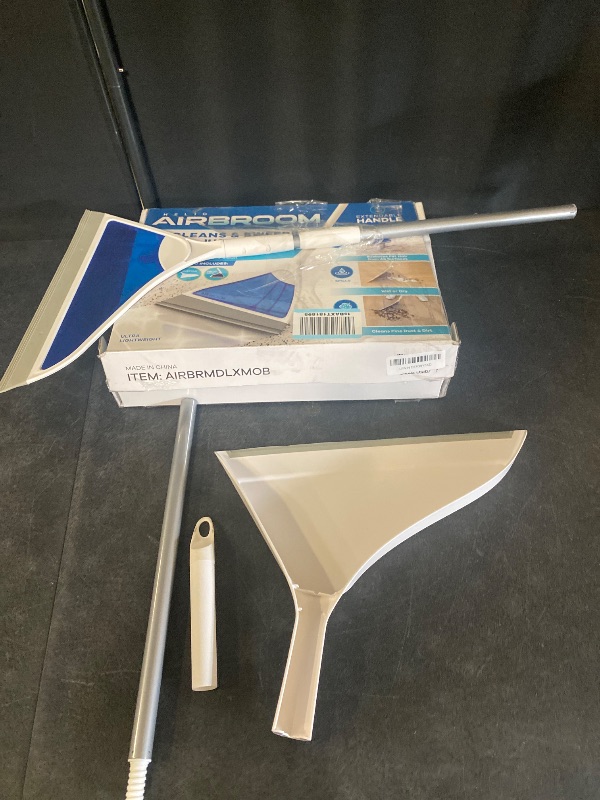 Photo 1 of Helio AIR Broom 12-in Plastic Multi-surface Angle with dustpan Upright Broom
