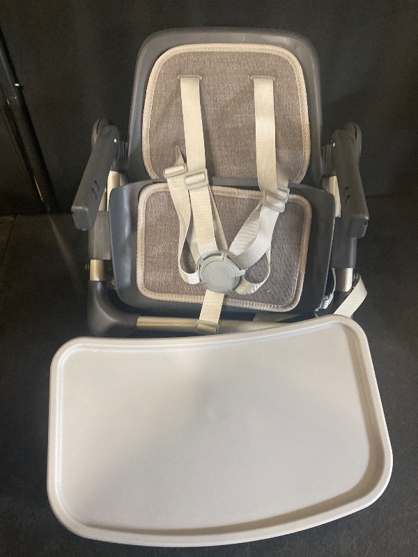 Photo 1 of Bear Booster Seat for Kitchen Chairs, Portable High Chair for Babies 6–24 Months, Adjustable 3-Level Foldable Booster with Removable Tray, Ideal for Home, Outdoor, Camping, and Travel