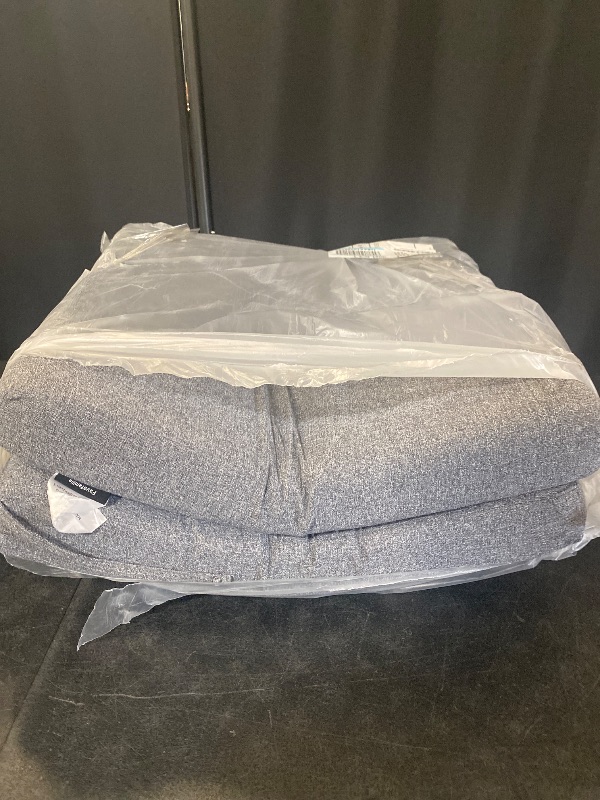 Photo 1 of Outdoor Chair Cushions 22 x 22 x 2.5 Inch Set of 2, Water-Resistant & Fadeness Durable Patio Furniture Cushion for Garden Sofa Couch Chairs, Portable Comfort with Attach Ties, Light Grey
