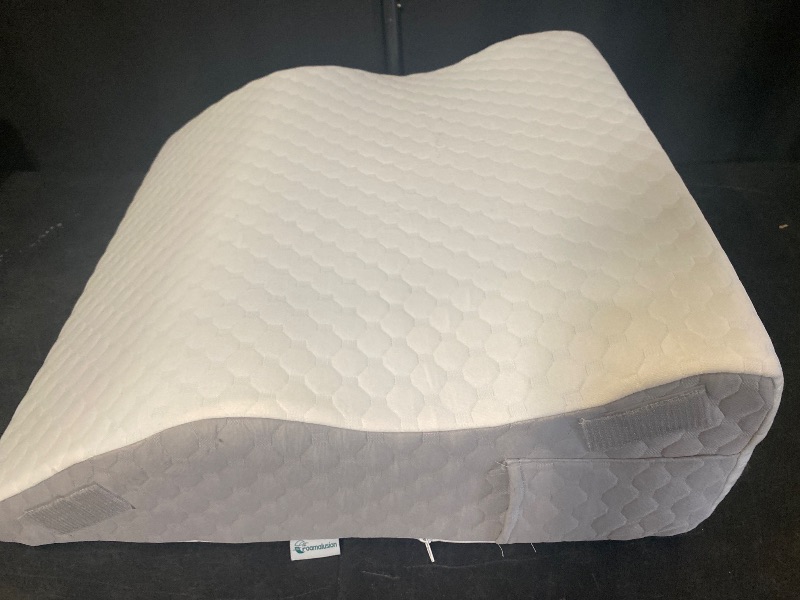 Photo 1 of Fsa Eligible Wedge Pillow for Sleeping -Post Surgery Pillow -Unique Curved Design -Memory Foam- Incline Pillow for Elevation,Pregnancy,Reading,Back & Knee Support,Breathing –,Washable Cover