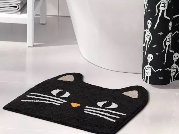 Photo 1 of Black Cat Bath Rug From Hyde and Eek