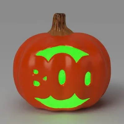 Photo 1 of Hyde and Eek! Boutique 9" Lit Pumpkin Boo Halloween Decorative Prop with Timer