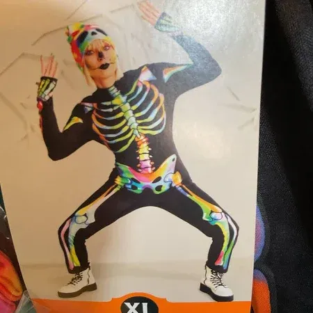 Photo 1 of (XL) Hyde And Eek Adult Color Melt Skeleton Halloween Costume