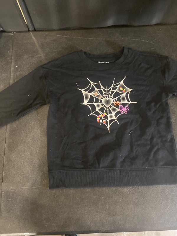 Photo 1 of Cat & Jack Kids Black Spider Web Sweatshirt