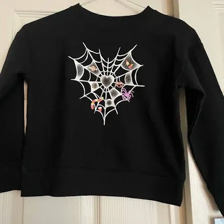 Photo 1 of Cat & Jack Kids Black Spider Web Sweatshirt