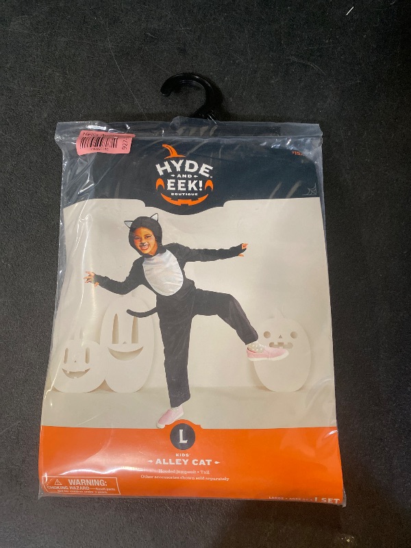 Photo 1 of size L Hyde & EEK! Boutique Kids' Alley Cat Halloween Costume Jumpsuit