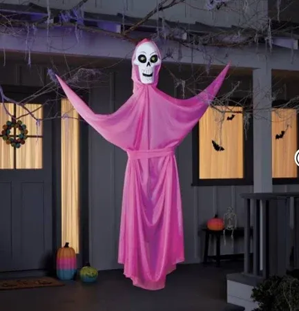 Photo 1 of Hyde & Eek Neon Skeleton Ghoul Halloween Prop Decoration (pink)