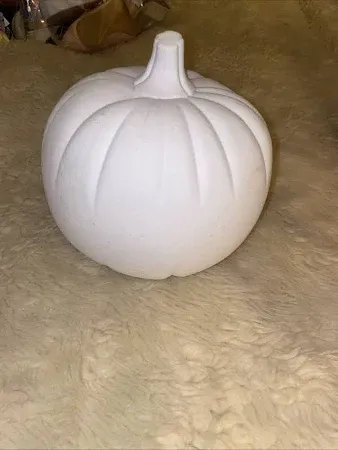 Photo 1 of  Hyde & Eek Flocked Pumpkin white 2 count