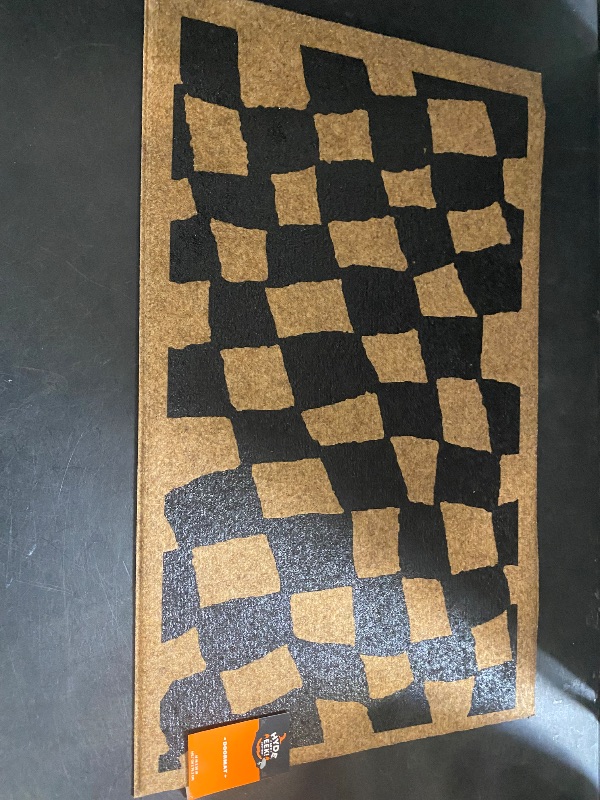 Photo 1 of hyde and eek door mat checkered