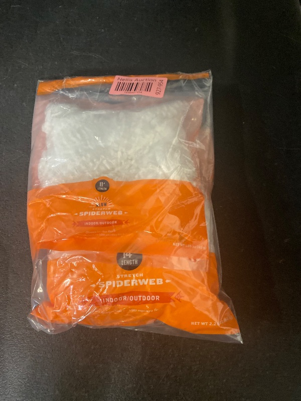 Photo 1 of  2 count Hyde And Eek! Halloween Stretchy White Spider Webs 14 Ft Length