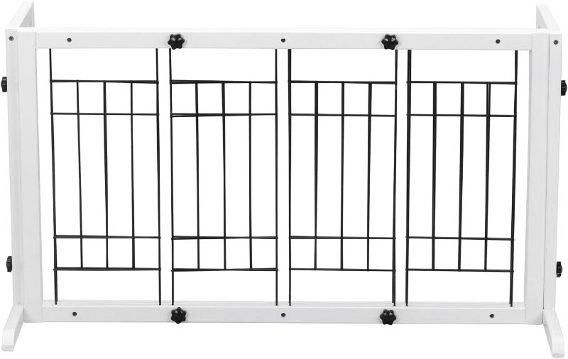 Photo 1 of 39"-71" Adjustable Freestanding Baby Safety Playpen Fireplace Baby Gate Dog Fences Indoor Pet Gates for Doorways,Stairs,Child,Toddler