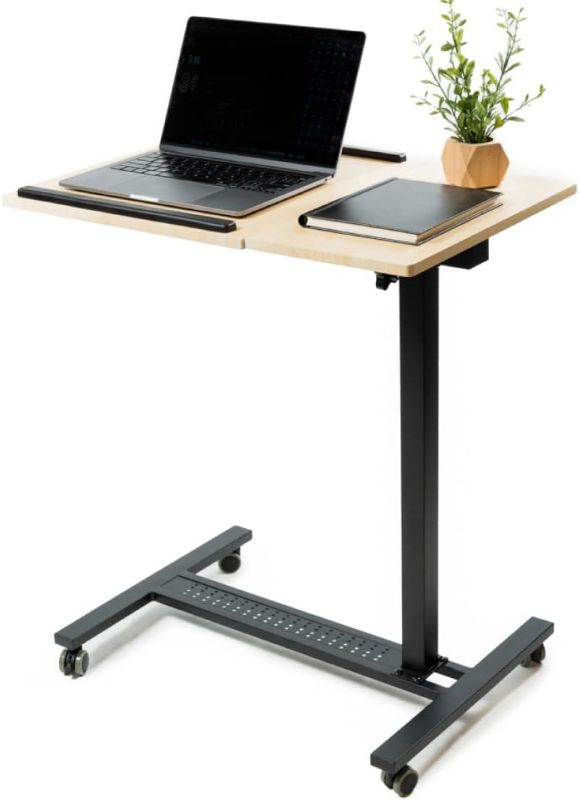 Photo 1 of Overbed Bedside Table with Wheels Adjustable Height and Tilt Table - Ideal Portable and Rolling Desk for Home, Office, and Hospital Use, Overbed Table by Hudson&Co.