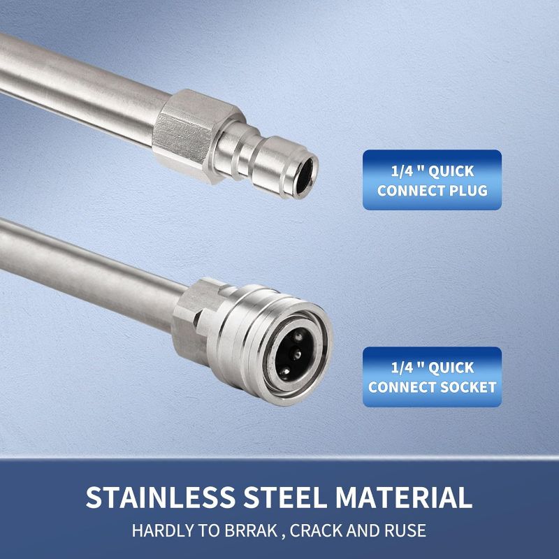 Photo 1 of Pressure Washer Extension Wand - 60" Pressure Washer Wands wit Replacement Wand, 1/4" Quick Connect Power Washer Lance, 4000 PSI