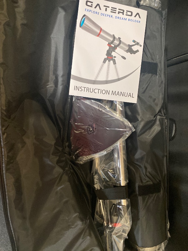 Photo 1 of Telescope, 90mm Aperture 900mm Refractor Telescope for Adults High Powered, Astronomical Telescopes for Adults Astronomy Beginners with Professional Eyepieces, Tripod, Phone Adapter&Carry Bag