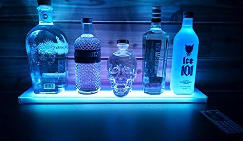 Photo 1 of Kipokalor LED Lighted Liquor Bottle Display Shelf, 23 5/8" Bottle Display Stand Illuminated Home and Commercial Bar Shelves Rack.