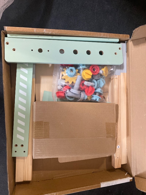 Photo 1 of Wooden Workbench for Kids, Workbench Playset – Pretend Construction Toy for Kids, Safe Non-Toxic Material, for Creative Boys & Girls