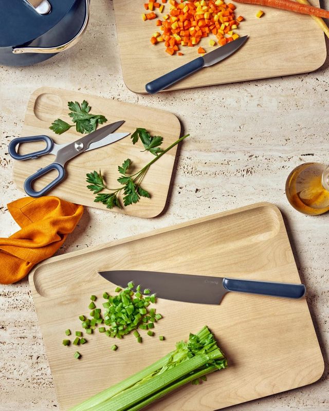 Photo 1 of Caraway 4-Piece Double Sided Wood Cutting Board Set - Made From FSC-Certified Birch Wood - Mineral Oil & Wax Finish - 3 Sizes - Small, Medium, & Large - Storage Organizers Included
Visit the Caraway Store
