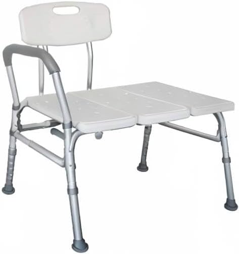 Photo 1 of Winado Tub Transfer Bench for Bathtub with Backrest & Padded Armrest, Supports up to 330 lbs Aluminium Alloy Bath Chair Seat, White