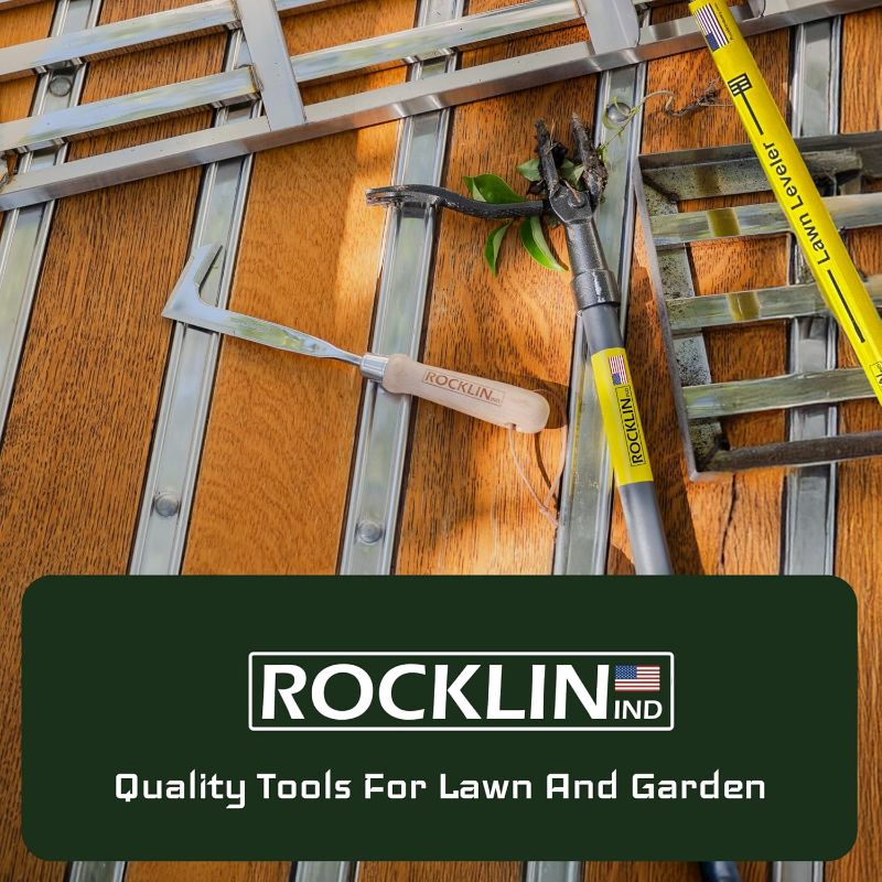 Photo 1 of Rocklin™ Stand Up Weed Puller Tool - 4 Claw Steel Head - 48 inch Handle - 100% Metal - Easily Remove Weeds Without Bending or Kneeling (WeedPuller2.0)