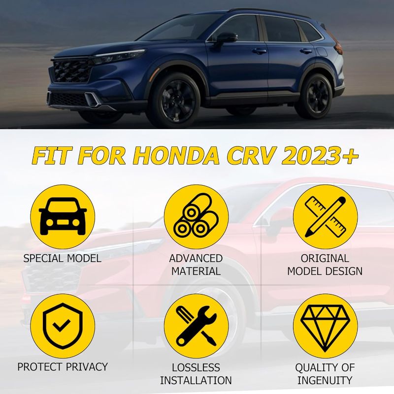 Photo 1 of AUXMART Cargo Cover Fit for Honda CRV 2023 2024 2025 (Include Hybrid) Waterproof Retractable Trunk Security Cover Shielding Shade Accessories for Honda CRV Cargo Cover Carbon Fiber Texture