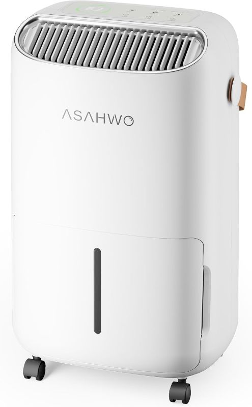 Photo 1 of Dehumidifier for Basement,Home,Bathroom,Bedroom 45 pint/Day 4500 Sq ft Dehumidifiers with Drain Hose,Intelligent Humidity Control,3 Modes,24H Timer,Auto Defrost,Child Lock (18 Pint)