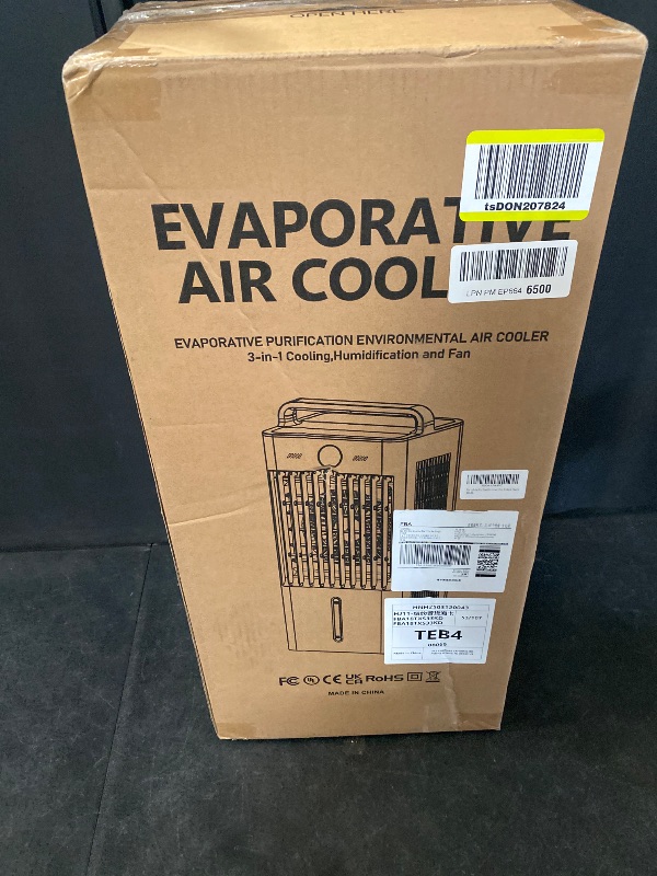 Photo 1 of Swamp Cooler, 3-IN-1 Evaporative Air Cooler with Display & Remote, Windowless Portable Air Conditioners with Ice Cooling, 12H Timer, 6 Speeds, 60° Oscillation, Air Cooler Fan for Home Office