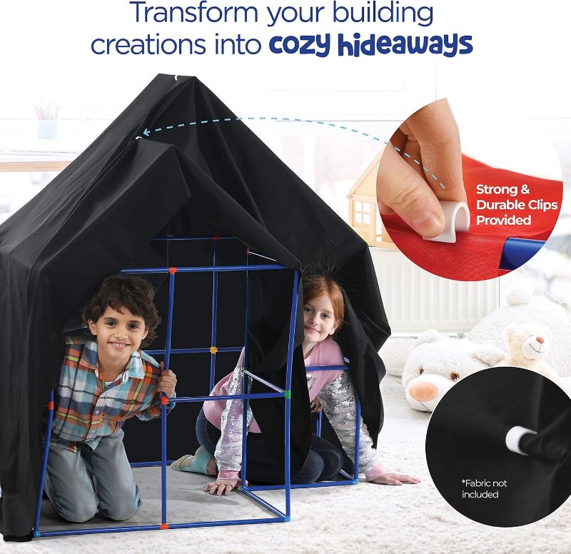 Photo 1 of Fort-Building-Kit-for-Kids-510 Pcs Kids Fort- Creative Fort Building Toys for 5,6,7,8,9,10 Years Old Boy & Girls- Kids Gifts Toys, STEM Toys Tunnels Play Tent Indoor & Outdoor