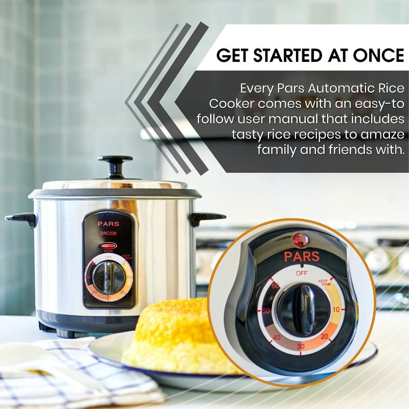 Photo 1 of Pars Automatic Persian Rice Cooker - Tahdig Rice Maker Perfect Rice Crust, 15 Cup