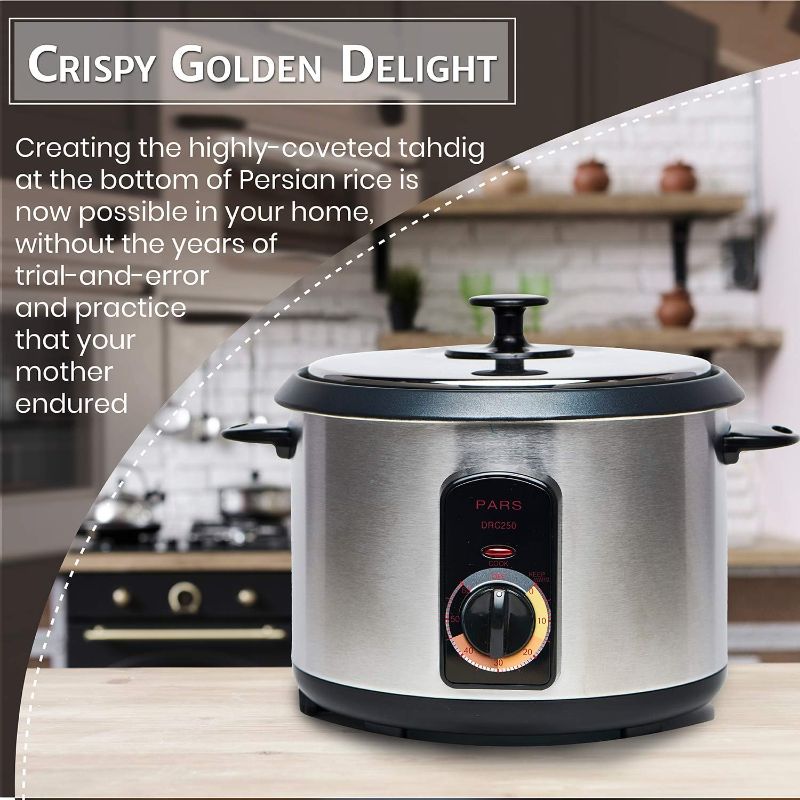 Photo 1 of Pars Automatic Persian Rice Cooker - Tahdig Rice Maker Perfect Rice Crust, 15 Cup