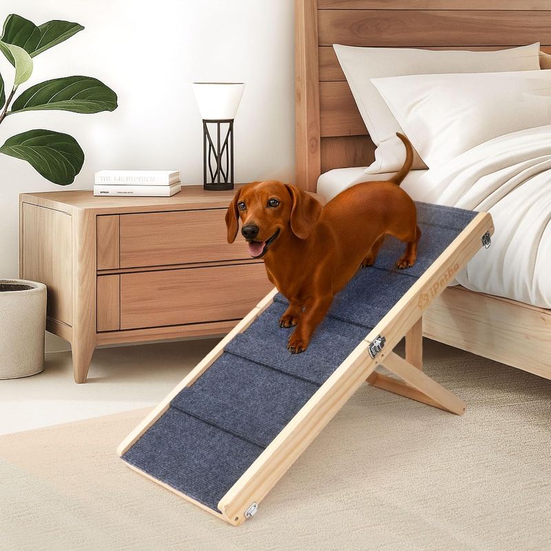 Photo 1 of Small Dog Ramp for Bed Couch Car Folding Portable Pet Ramp for Cats Adjustable Height 21", Up to 35 lbs