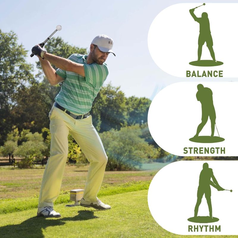 Photo 1 of Retractable Golf Swing Training Aid, Golf Grip Trainer & Golf Swing Trainer for Warm-up, Right-Handed Golf Club for Indoor Practice, Golf Accessories - Strength & Tempo Training for Chipping Hitting