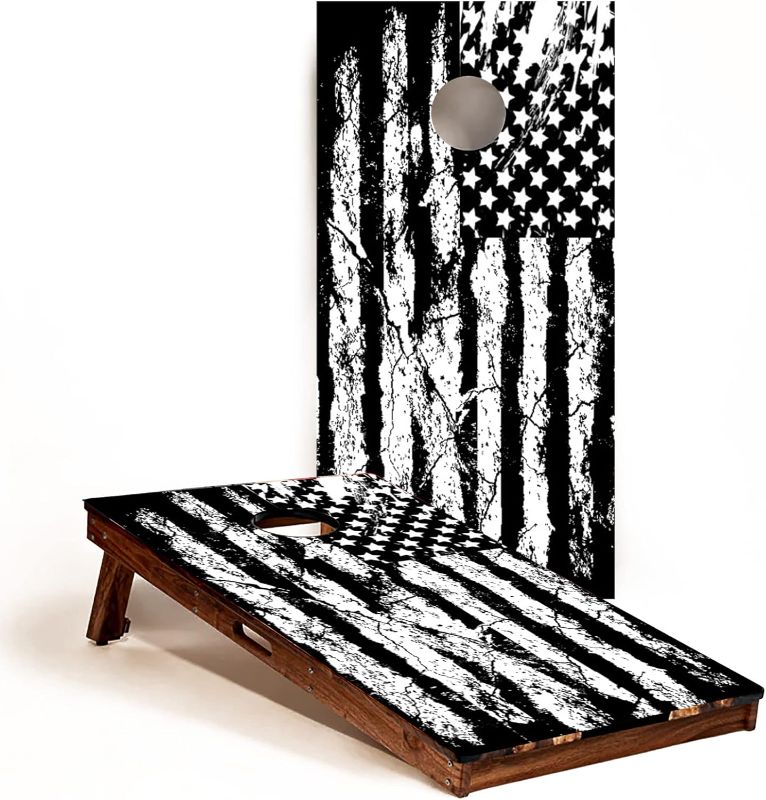 Photo 1 of GRAPHIX EXPRESS Cornhole Set Wraps - Cornhole Decals - Vinyl Wraps & Skins for Boards