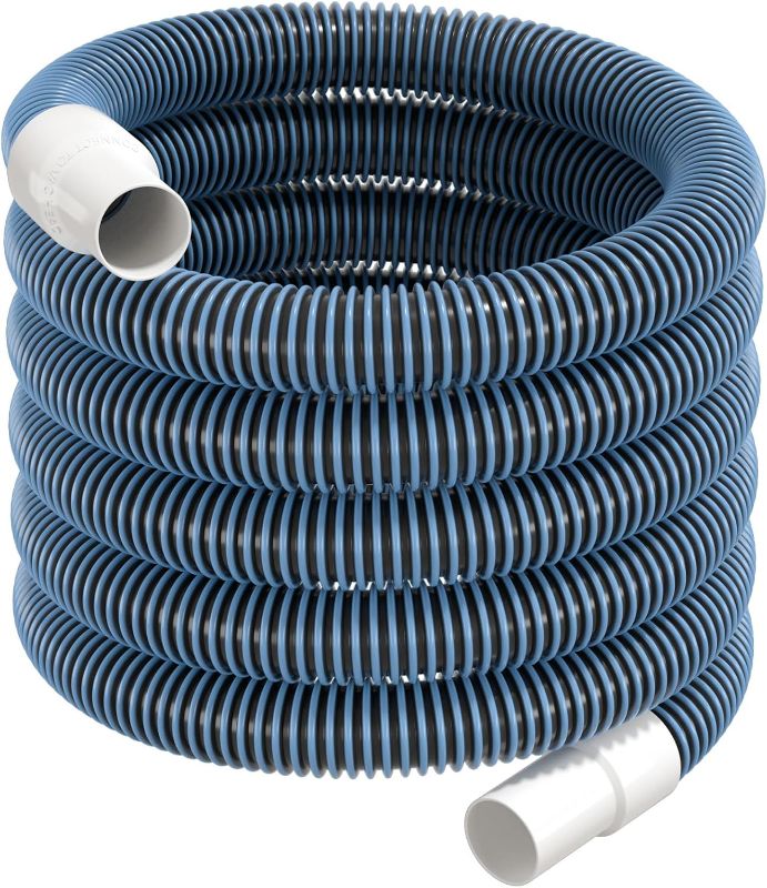 Photo 1 of Pool Vacuum Hose, Heavy Duty Manual Swimming Pool Cleaner Hose With Swivel Cuff for Above Ground and Inground Pools, 1-1/2 Inch x 18 Ft