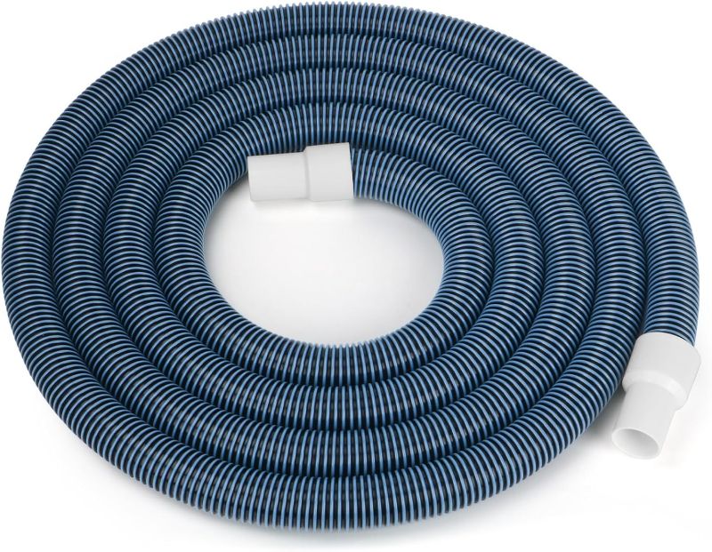 Photo 1 of Pool Vacuum Hose, Heavy Duty Manual Swimming Pool Cleaner Hose With Swivel Cuff for Above Ground and Inground Pools, 1-1/2 Inch x 18 Ft