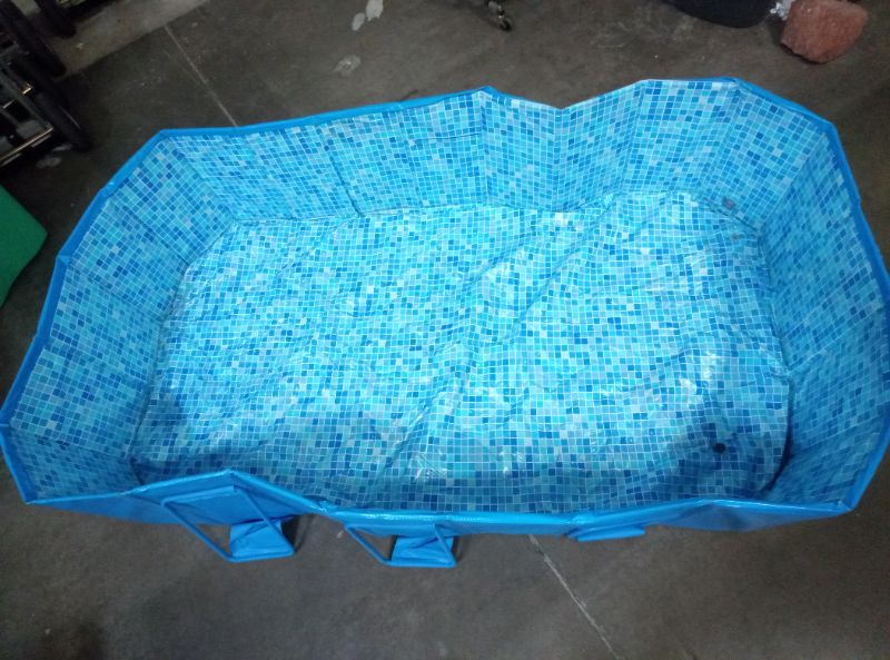 Photo 1 of Foldable Swimming Pool Above Ground Collapsible Non-Inflatable Pool Hard Plastic Square Pool for Backyard Garden
