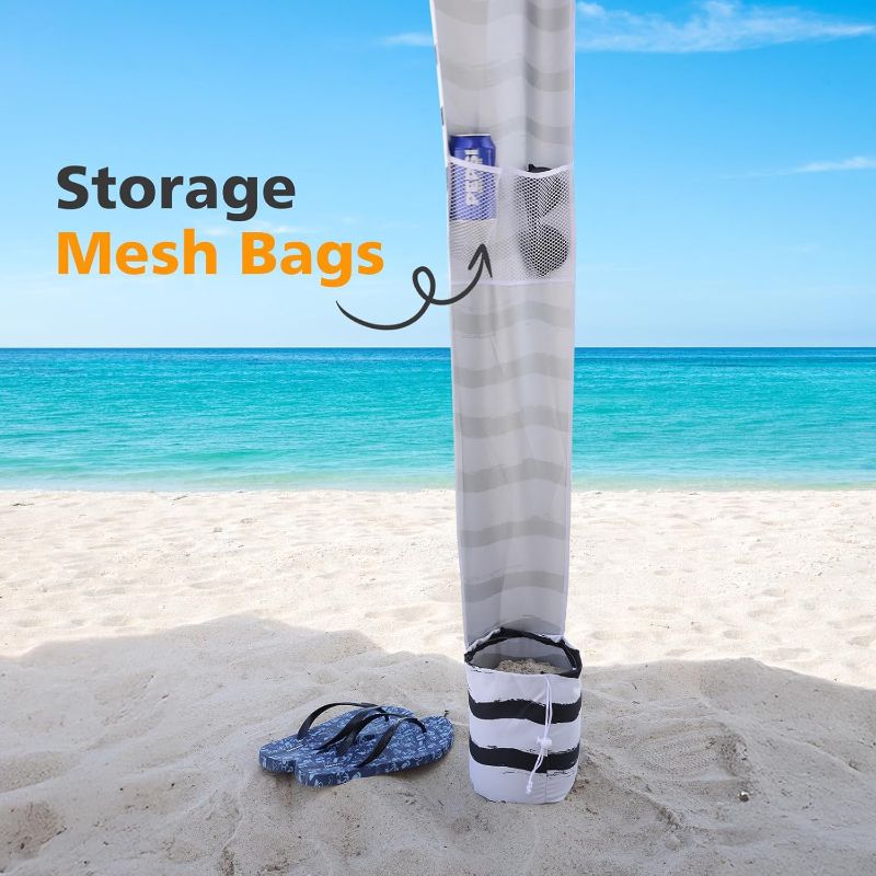 Photo 1 of Beach Cabana - 6FT Beach Umbrella with UPF 100+ UV Protection & Sunshade Curtain - Waterproof Tent - Portable Shade, Easy to Set Up, Perfect for Family & Friends, Navy Blue
Visit the Mojest Store