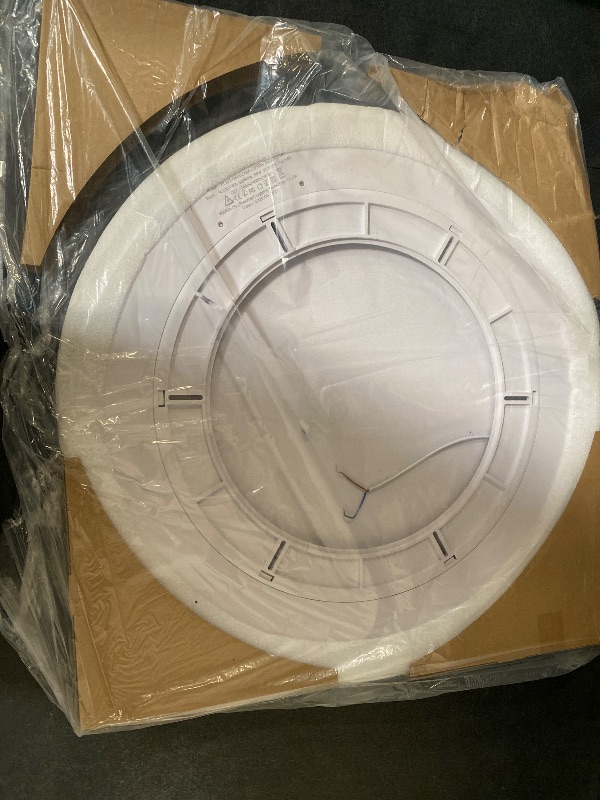 Photo 1 of Good Earth Lighting Plano 24in. Direct Wire LED Flush Mount Ceiling Light Fixture in White, 2400 Lumens, Dimmable, 5 Color Temperature Selectable Settings