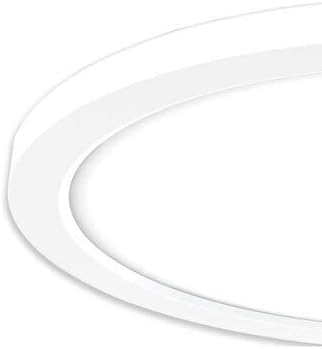 Photo 1 of Good Earth Lighting Plano 24in. Direct Wire LED Flush Mount Ceiling Light Fixture in White, 2400 Lumens, Dimmable, 5 Color Temperature Selectable Settings