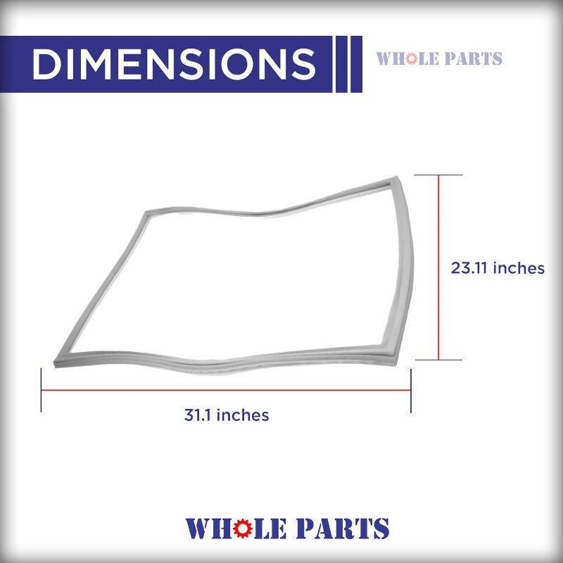 Photo 1 of Whole Parts Refrigerator Freezer Door Gasket (Magnetic Strip Inside, Gray) Part# W10443316 - Replacement & Compatible with Some Amana, Kitchen Aid, Kenmore, Maytag and Whirlpool Refrigerators
Visit the Whole Parts Store