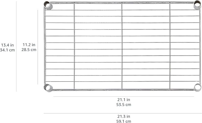Photo 1 of Amazon Basics 5-Shelf Adjustable, Storage Shelving Unit, (200 Pound Loading Capacity per Shelf), Steel Organizer Wire Rack, 23.2 x 13.4 x 60 inches (LxWxH), Chrome