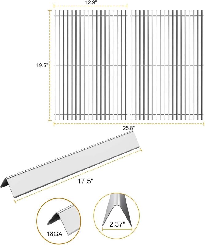Photo 1 of SafBbcue 7528 Genesis 300 Series Grates 7620 Flavorizer Bars Replacement Parts for Weber Genesis 300 Grill Parts Genesis E-310 E-320 E-330 S-310 S-320 S-330 EP-310 EP-320 EP-330