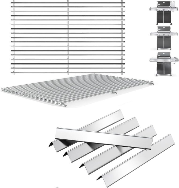 Photo 1 of SafBbcue 7528 Genesis 300 Series Grates 7620 Flavorizer Bars Replacement Parts for Weber Genesis 300 Grill Parts Genesis E-310 E-320 E-330 S-310 S-320 S-330 EP-310 EP-320 EP-330