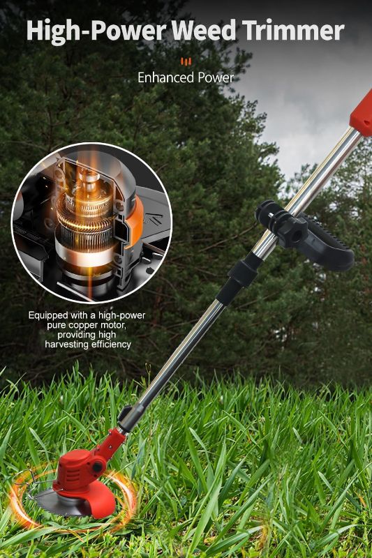 Photo 1 of Cordless  Wacker,Electric Weed Eater,2 Batteries,Grass Trimmer Cordless,Weed Erimmer RED-GCJ