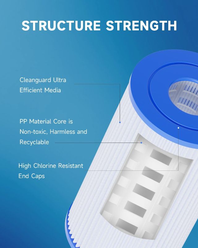 Photo 1 of AQUALTRA Pool Filter B Compatible with 29005E Easy Set Swimming Pool Filter Cartridge, 10" x 5 3/4" Above Ground Pool Filters 3 Pack