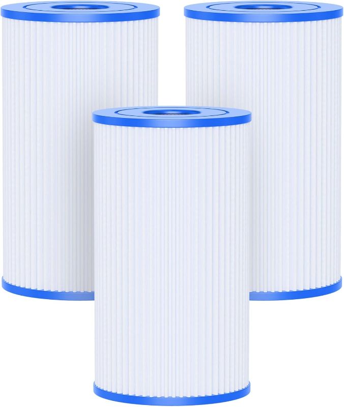 Photo 1 of AQUALTRA Pool Filter B Compatible with 29005E Easy Set Swimming Pool Filter Cartridge, 10" x 5 3/4" Above Ground Pool Filters 3 Pack