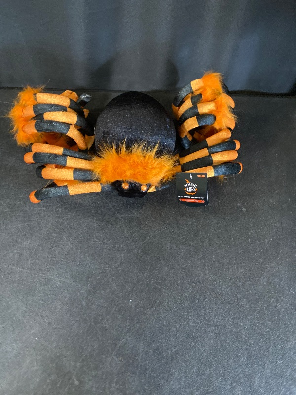 Photo 1 of 48” Plush Possible Spider Black Orange Purple Halloween - Hyde & EEK
